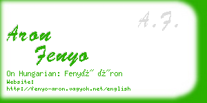 aron fenyo business card